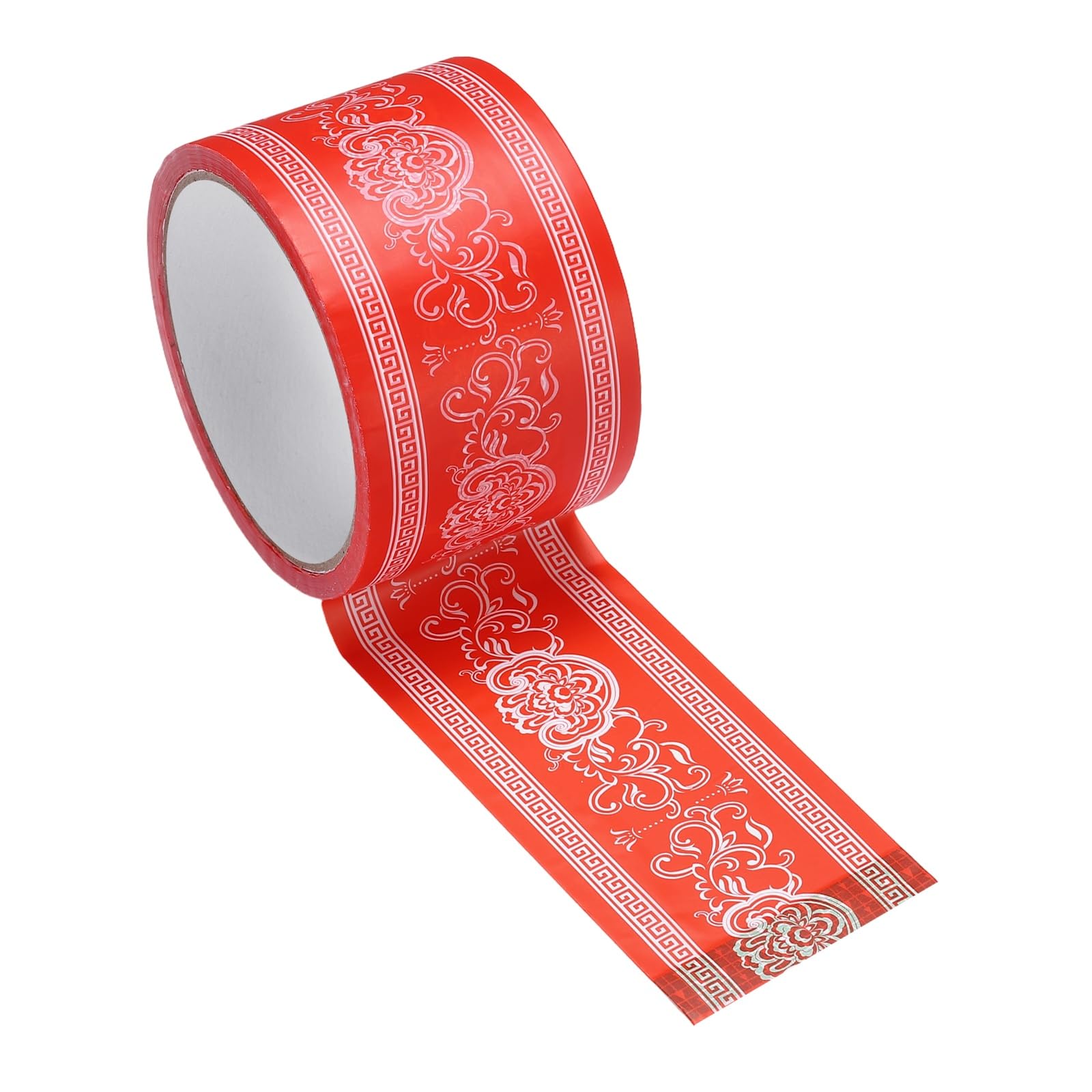 PATIKIL 98 ft Chinoiserie Flower Washi Tape, Washi Tape Stickers Bulletin Board Borders Decorative Sticker for DIY Craft Blackboard Scrapbook Office Home Decor, Red Jade Ornament