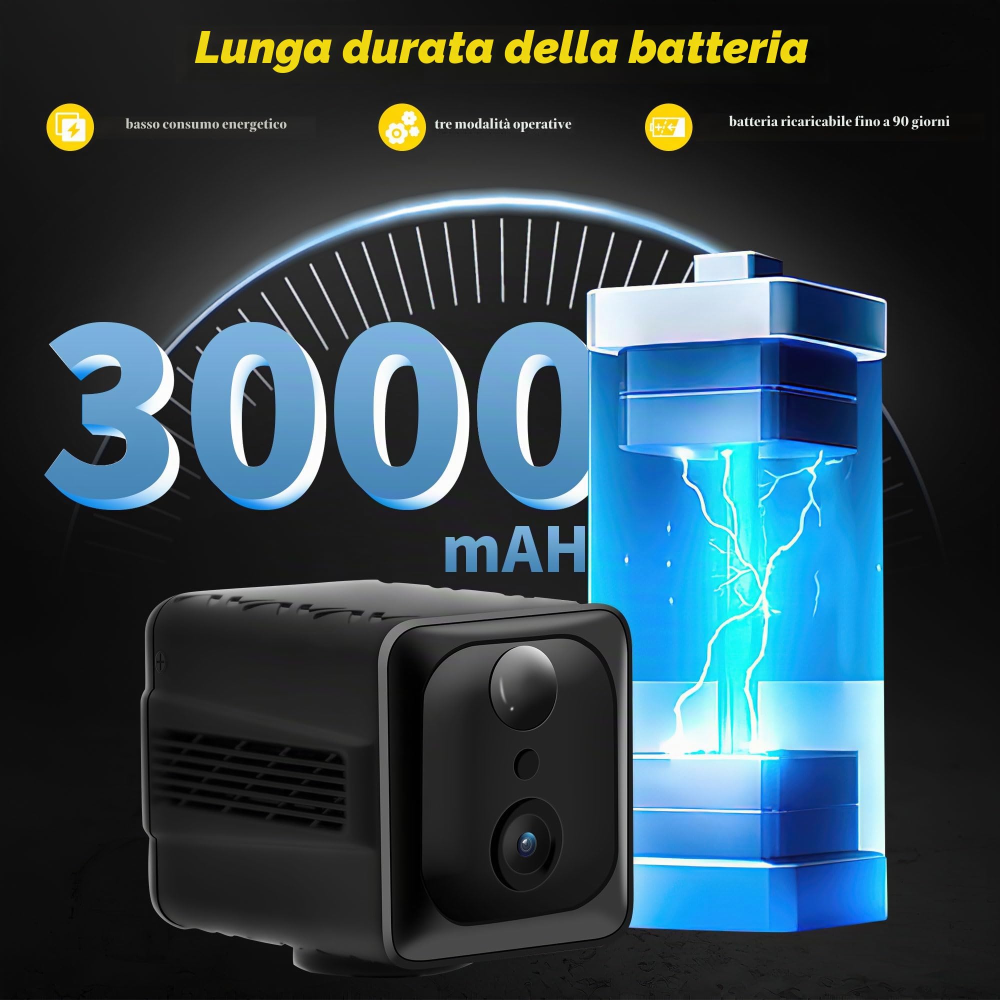 Telecamera Spia 4K, Aggiornato Mini Telecamera Spia Nascosta | Sicurezza Camera Wifi Interno Senza Fili per Casa, Microcamera Videocamera con Audio, Batteria da 3000mAH, Visione Notturna