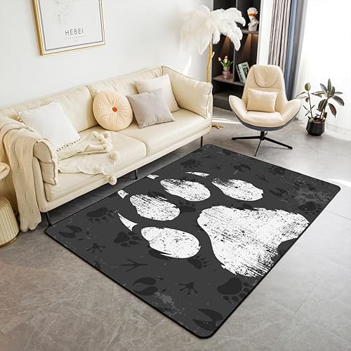 Miniatura 7 de Alfombra decorativa de caballo con pintura de tinta para adolescentes y adultos, estilo occidental, alfombra decorativa de naturaleza animal para