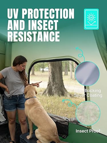 Miniatura 5 de Niphean Tienda de campaña para SUV, 2 minutos de instalación rápida de tiendas de campaña inflables para camping, tienda de campaña con múltiples