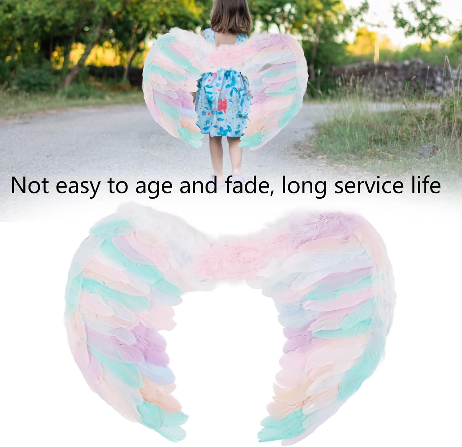 SparkFeng] カラフルな天使の羽、子供用の人工羽の羽、弾性ストラップ付きの軽量ハロウィンコスチュームアクセサリー、パーティ 【楽天市場】 ハロウィン 翼 天使の翼 天使の羽 天使コスプレ衣装 65*35 コスプレ道具 子供用 大人用 パーティー用 変装 悪魔 エンジェル ... [SparkFeng] カラフルな天使の羽、子供用の人工羽の羽、弾性ストラップ付きの軽量ハロウィンコスチュームアクセサリー、パーティ