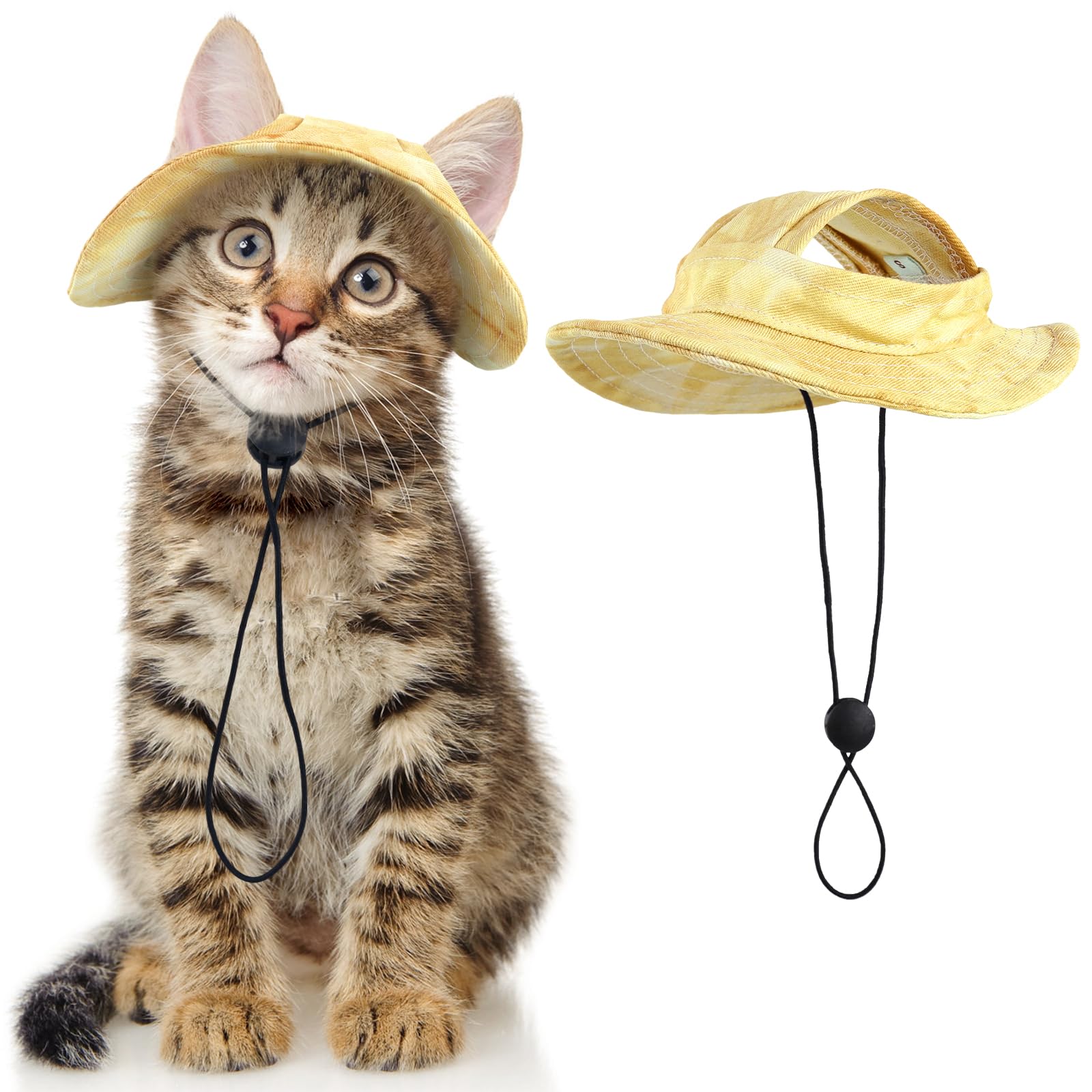 Mipcase Cowboyhüte Für Hunde & Katzen - 5 Stück, Verstellbar, Aus Vliesstoff (13,5x11 Cm) - Kostüm-Hüte Für Partys & Fotos