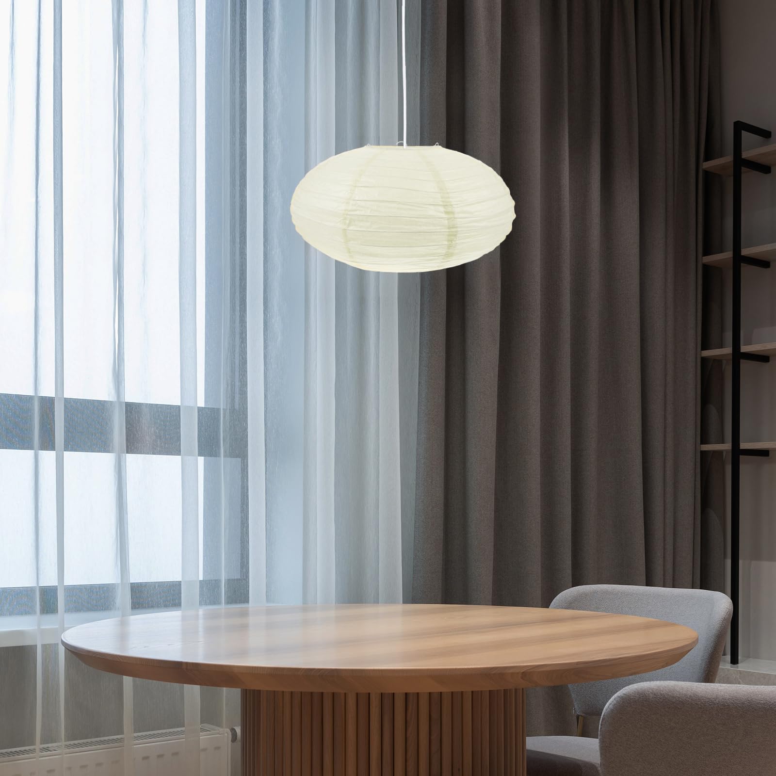 Abat-jour Papier Beige En Forme De Soucoupe – 40 Cm, Pour Lanterne Suspendue, Décoration Fête/mariage - 12