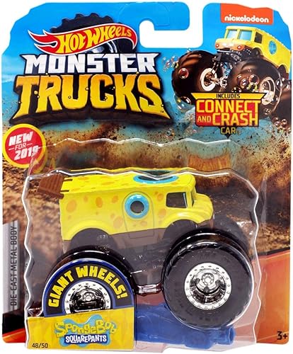 Hot Wheels Monster Trucks Bob Esponja 2019 Escala 1:64