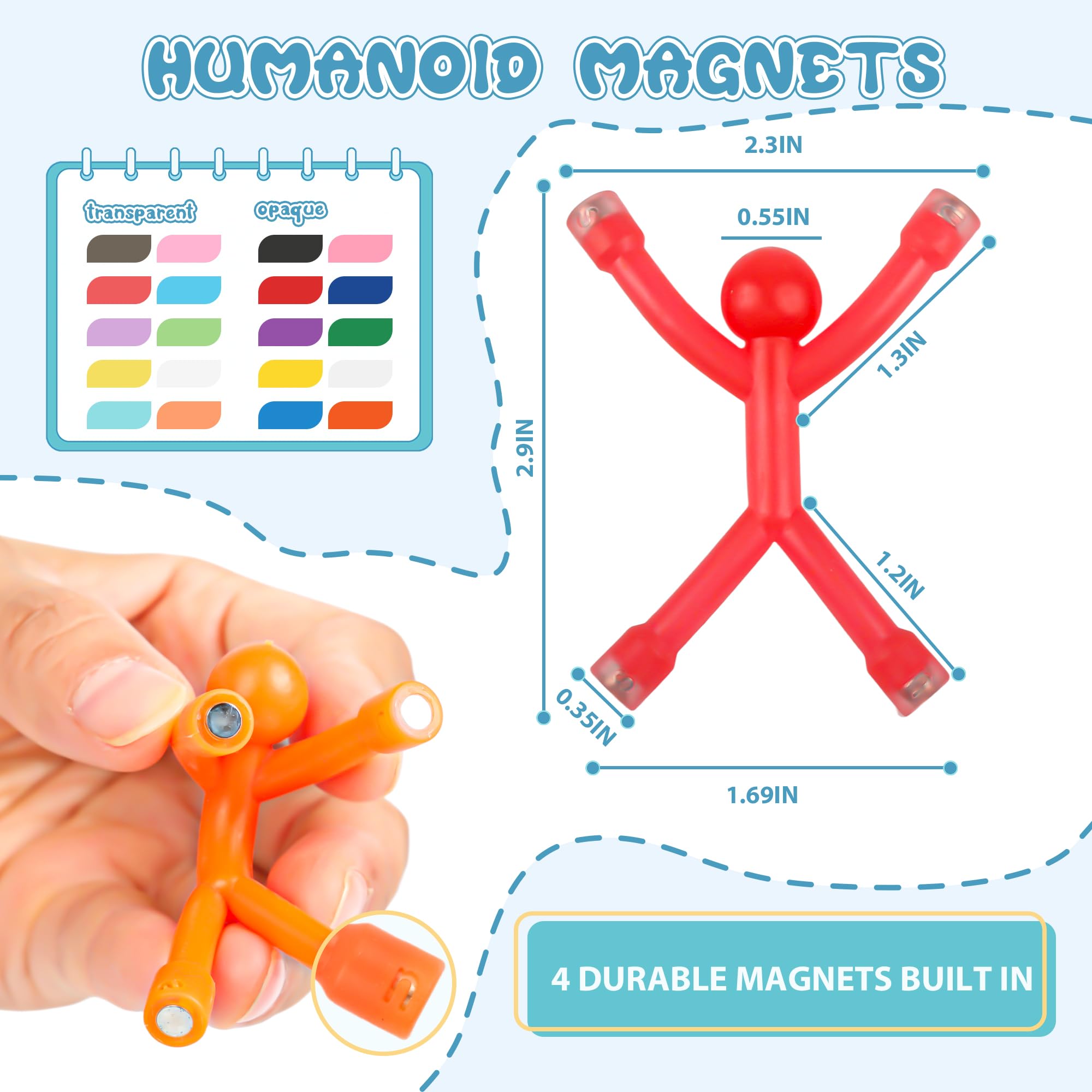 Kühlschrankmagnete für Herren, niedlicher Kühlschrank-Magnetmann, lustiges humanoides Magnetspielzeug für Kinder, bunt, magnetisch, für Schließfach, Whiteboard, dekorative Geschenke, 20 Stück