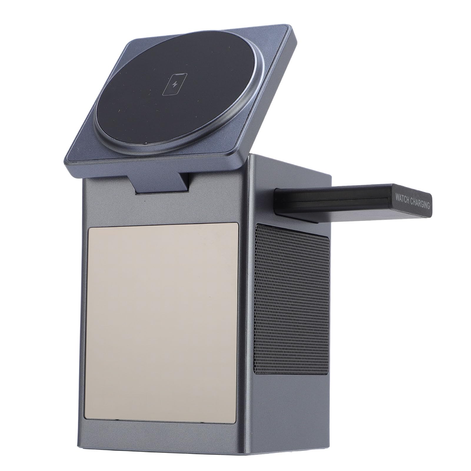 6 en 1 Station de Charge sans Fil avec Alarme à LED Charger de Téléphone Portable Magnétique BT 5.3 Anti-interférence pour Le Téléphone