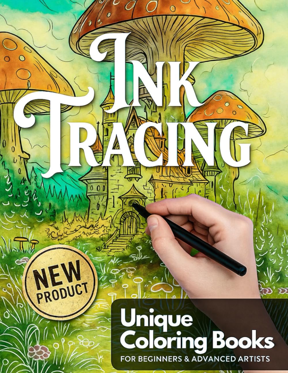 Ink Tracing Coloring Book: Trace the White Lines to Uncover a Hidden Masterpiece : A Unique Concept of the Reverse Coloring Book, Ink Tracing, Calm ... All Ages (INK TRACING reverse coloring books)