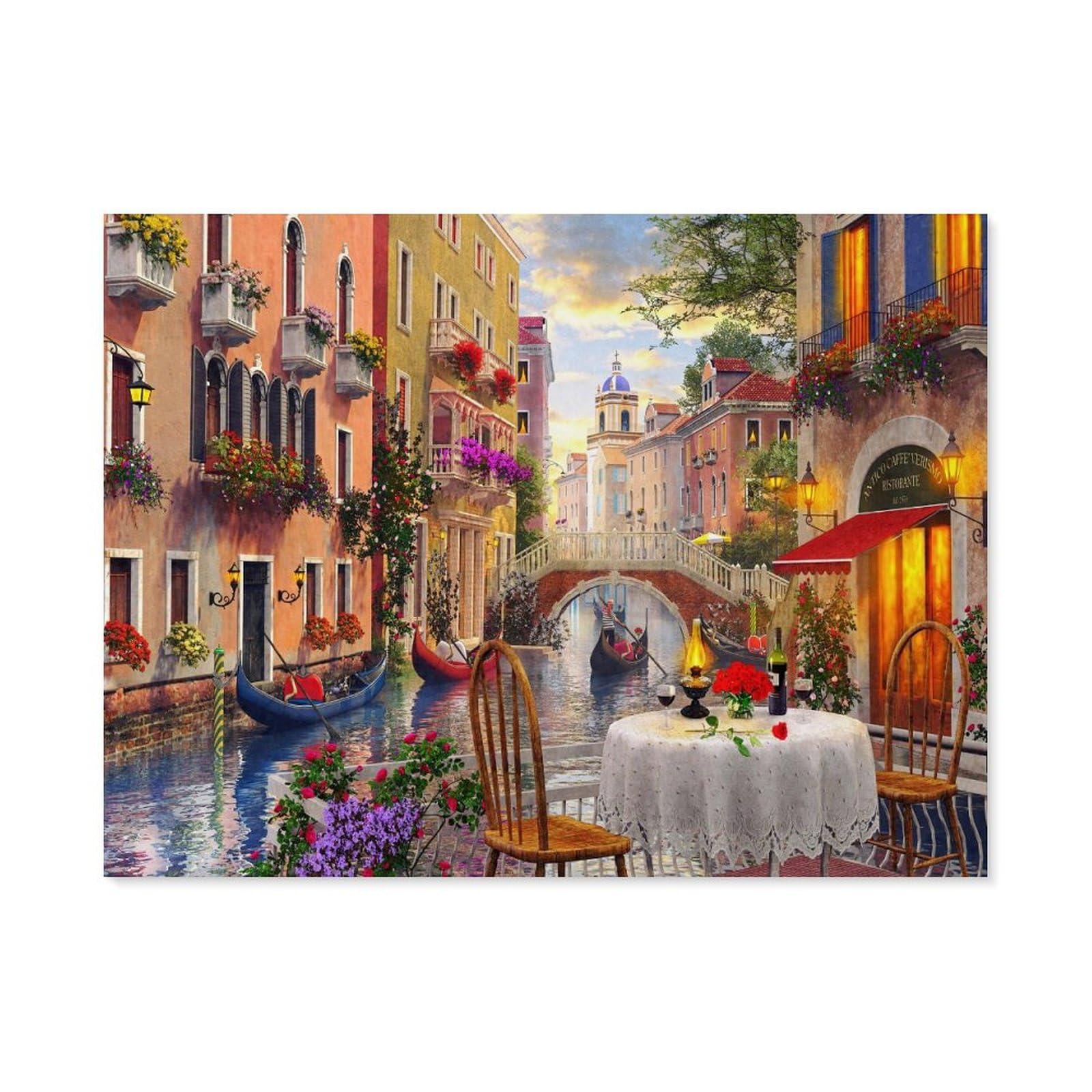 BEAYODKP Paint by Numbers，City of Venice，DIY Paint by Numbers Kits for Adults Kids,Canvas Oil Painting with Brushes and Acrylic Pigment Paint by Numbers Arts Craft for Home Wall Decor(20x30cm)-F44