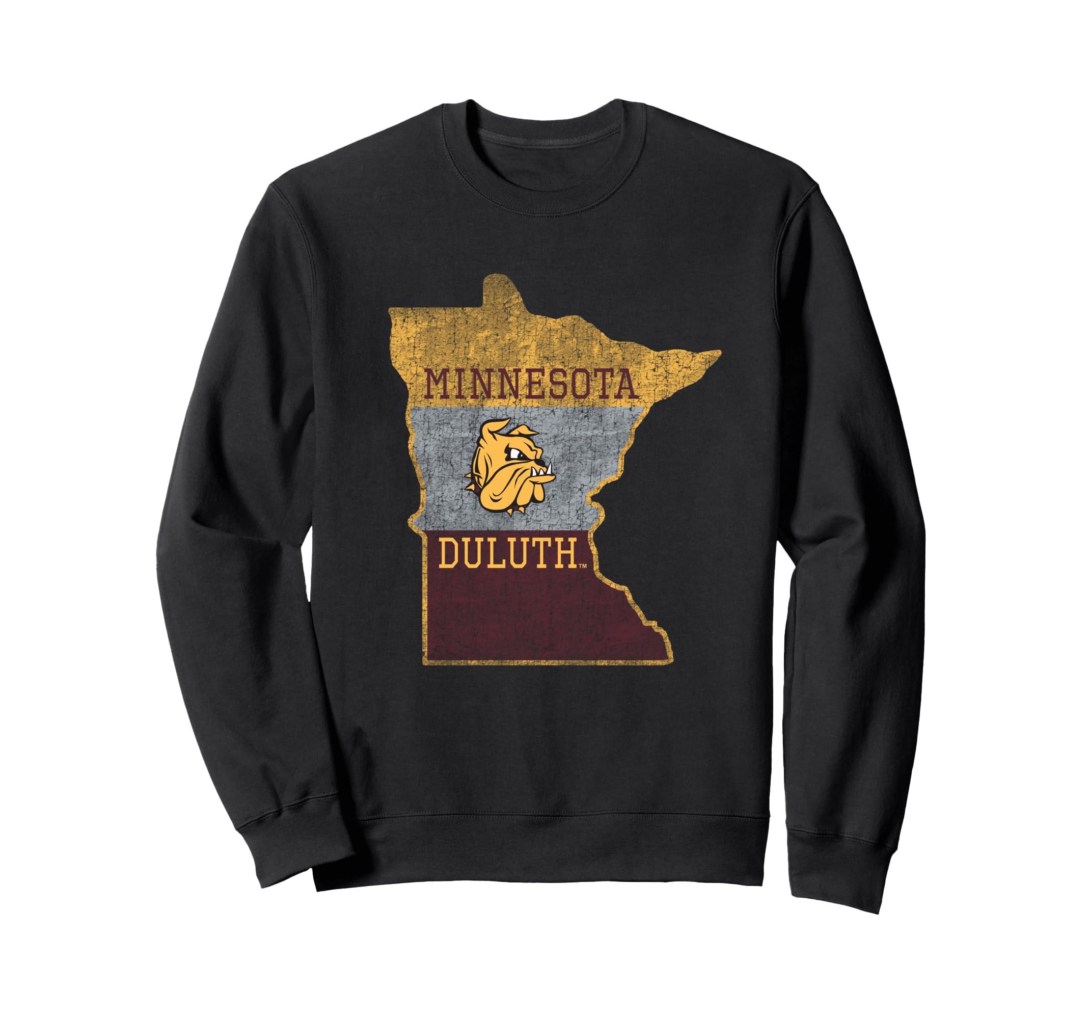 Minnesota Duluth Bulldogs Vintage Colorblock State Sweatshirt