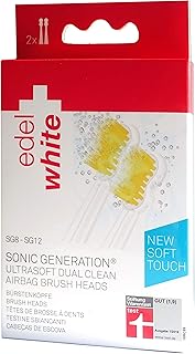 Edel+White-SG8 Sonic Generation 8 Sonic Ultrasoft Dual Clean Airbag Replacement Brush Heads - 2-Pack
