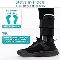 Vista 9 de Vive Ankle Stirrup Brace - Air Gel Stabilizer for Ankle Sprain, Tendonitis Support for Men & Women - Right & Left Foot -Achilles Tendon Compression