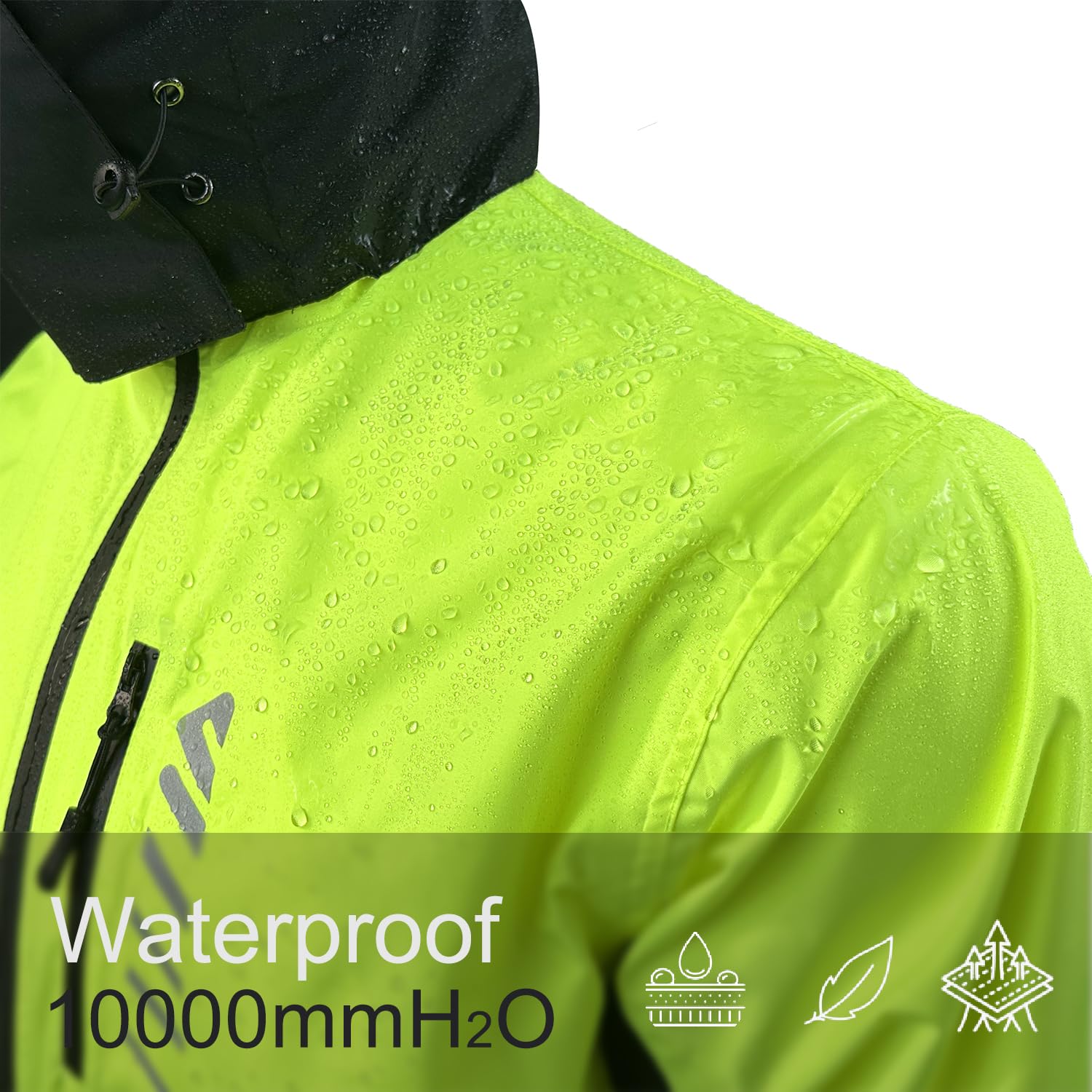 Lo.gas Veste de Cyclisme Femme,Veste de Vélo Femme Imperméable 10,000mmH20 et Respirant avec Réfléchissante et Capuche