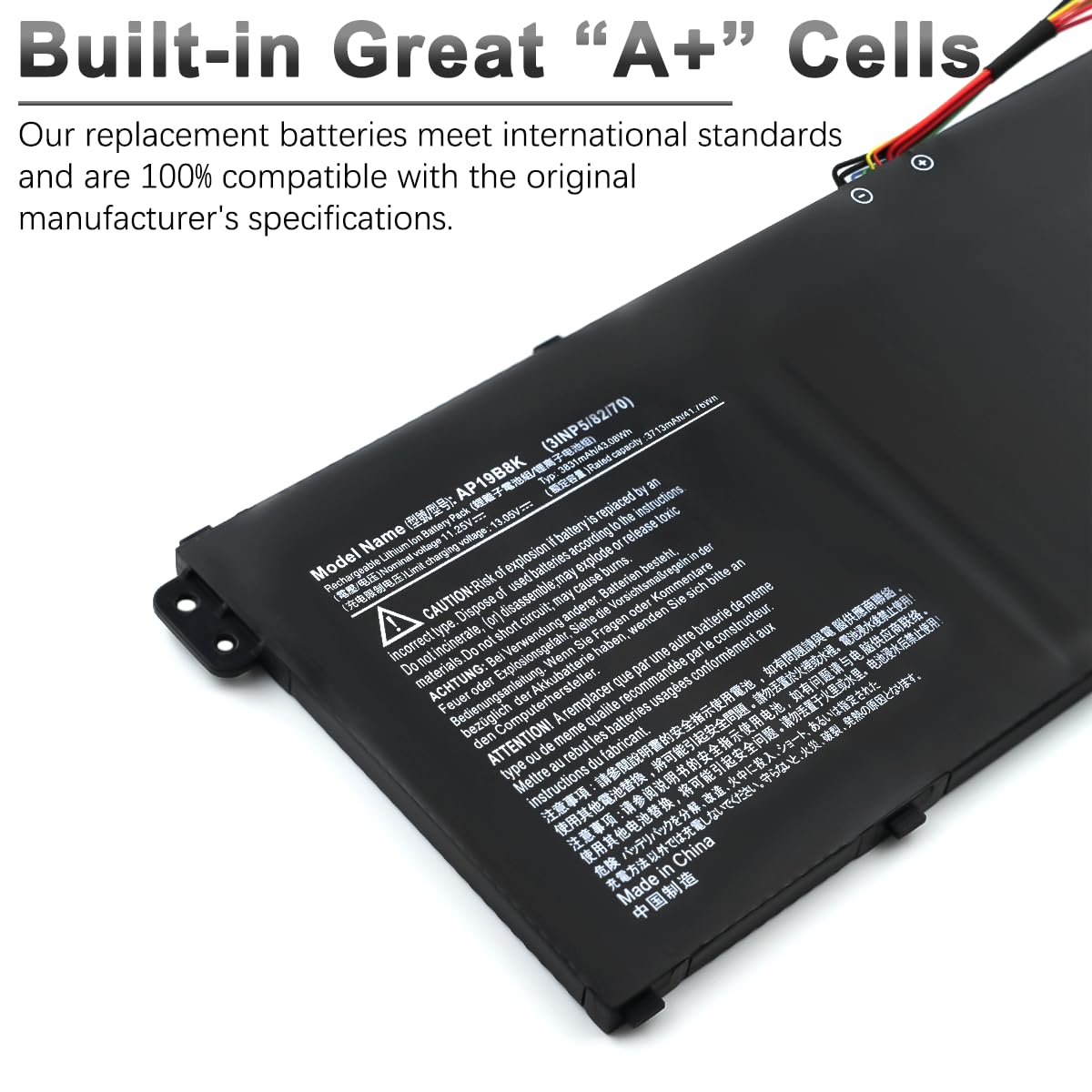 AP19B8K Batteria per Acer Aspire 3 A315-56 A315-57 A315-57G A315-58 A315-58G A315-59 A315-59G A317-52 A317-53 A317-53G TravelMate P2 TMP214-51 TMP214-52 TMP215-51 Extensa 15 EX215-54 EX215-54G
