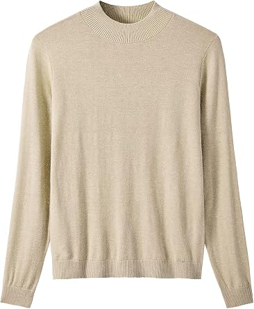 Womens Turtleneck Sweater Pullover Glitter Tops Soft Knitted Sweaters