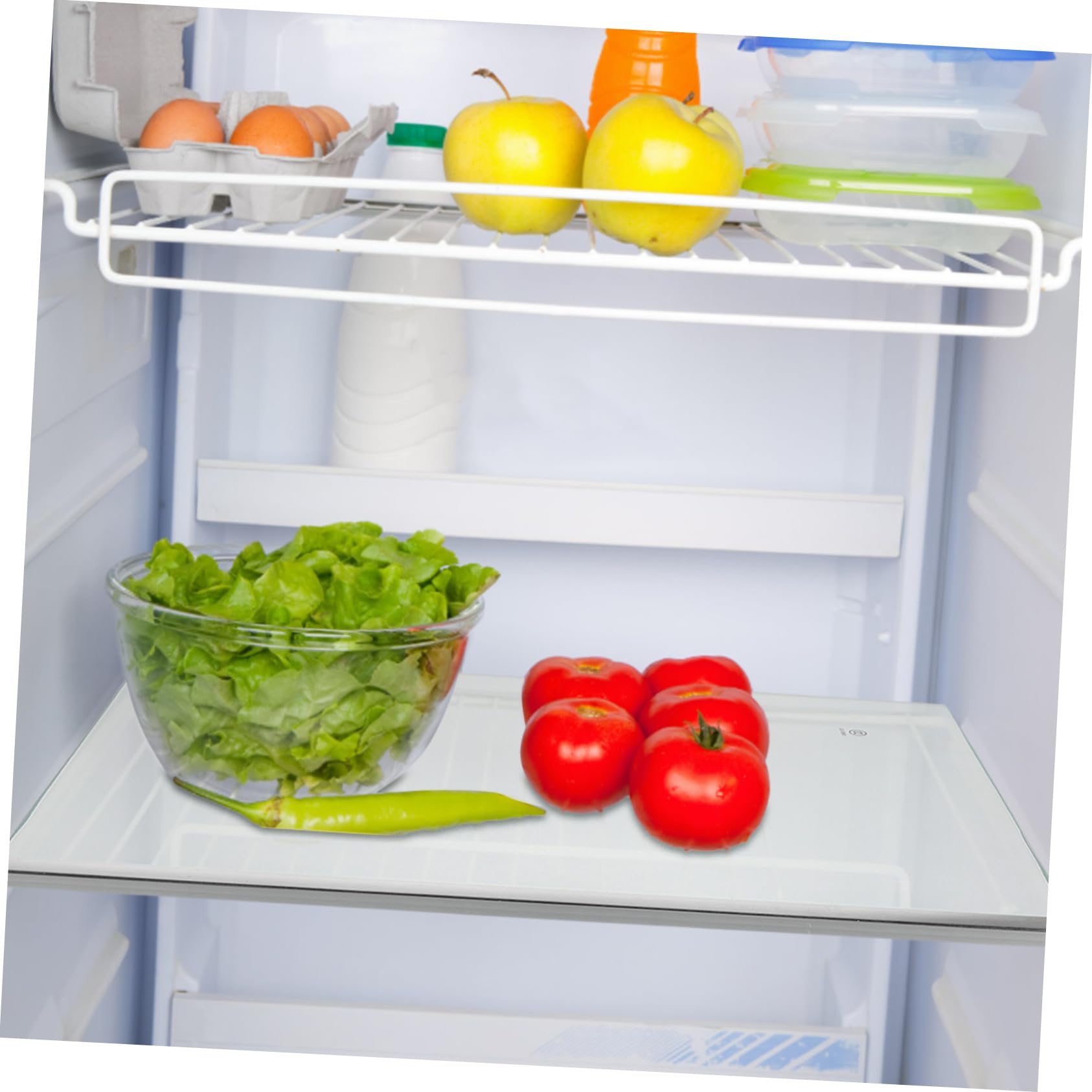 Alipis Estante de Vidrio Templado y Soporte Estable para Refrigerador y Congelador Fácil de Limpiar Accesorio Práctico y Duradero Adecuado para Cocina y Hogar