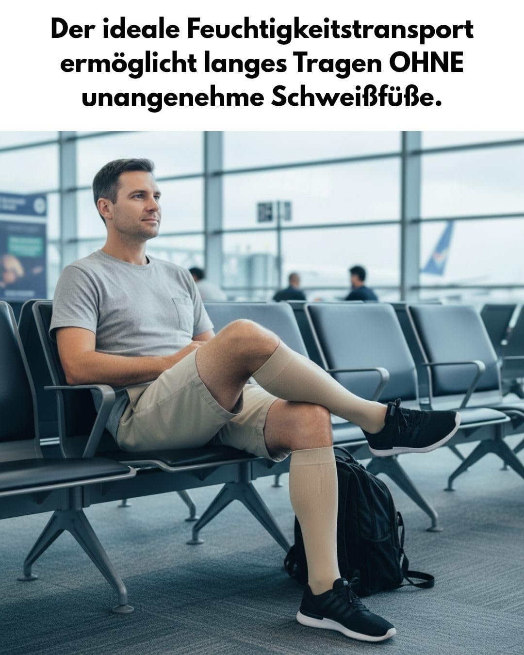sockenkauf24 1 | 2 | 4 Paar Stützstrümpfe Reisestrümpfe Kompressionsstrümpfe Damen & Herren Stützkniestrümpfe