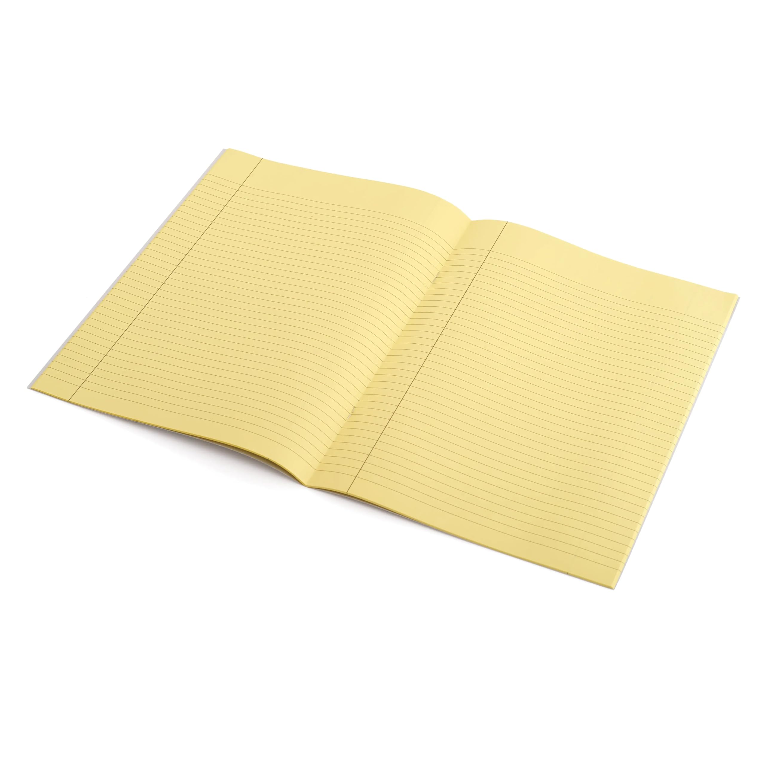 The Dyslexia Shop A4-7mm Lined Tinted Exercise Book - (Grey Cover) Single Book/Yellow