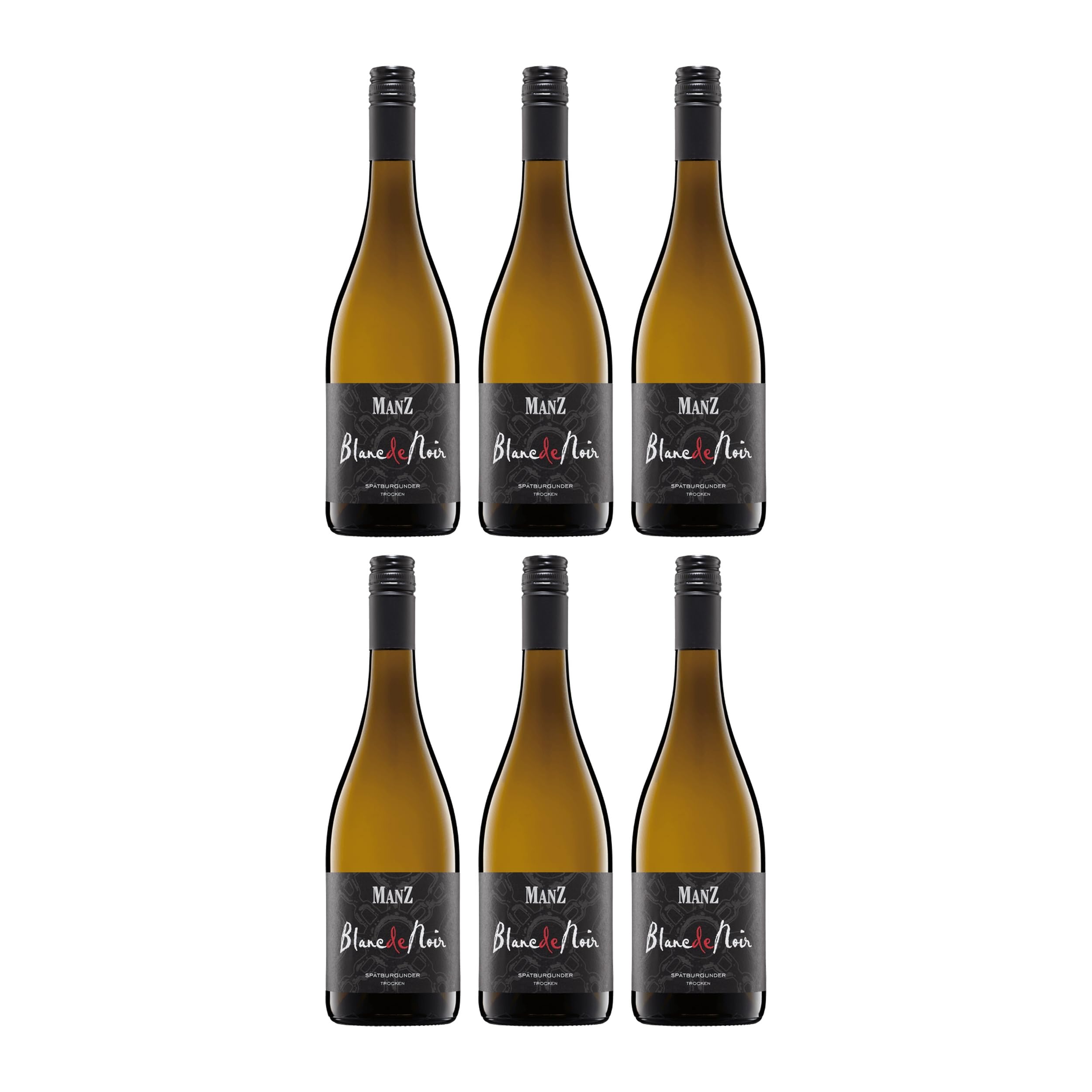Weingut Manz Spätburgunder Blanc de Noir Weisswein Weiss Trocken VEGAN Deutschland inkl. FeinWert E-Book (6 x 0.75 l)