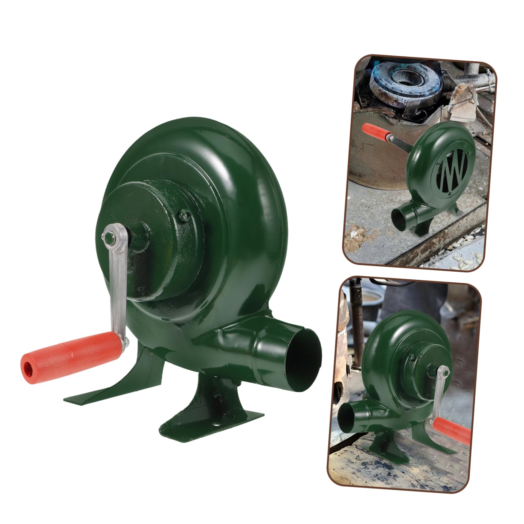 Yardwe Soplador de Aire Manual para Barbacoa Portátil de Hierro Verde