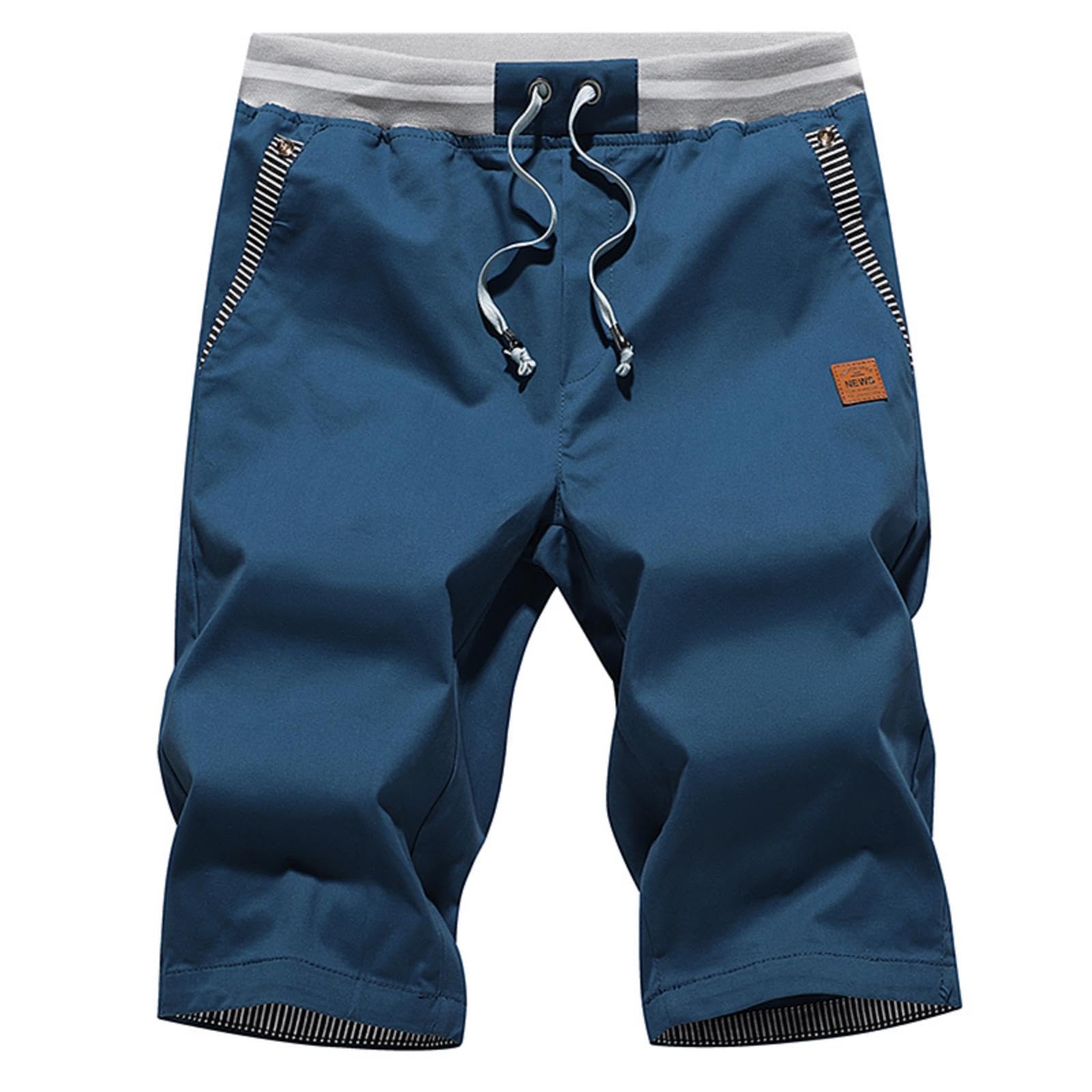 HCSS Kurze Hosen Herren Bermuda Shorts Herren Sommer Chino Shorts Baumwolle Gummizug mit Tasche