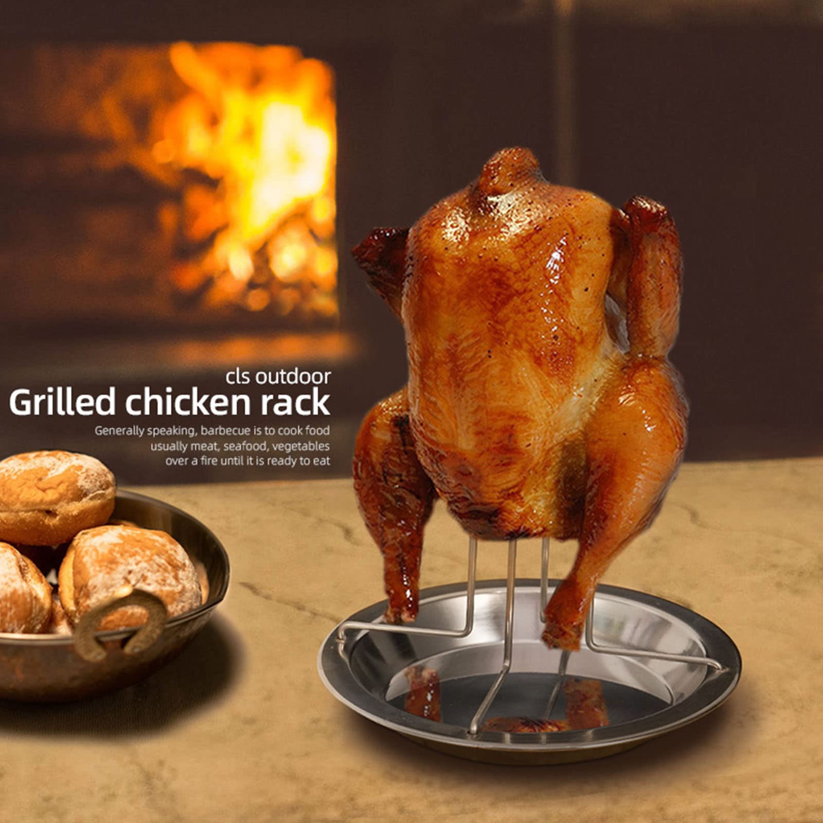 チキンロースター Amazon.co.jp: ZUXOCY チキンロースターラック オーブン、バーベキュー