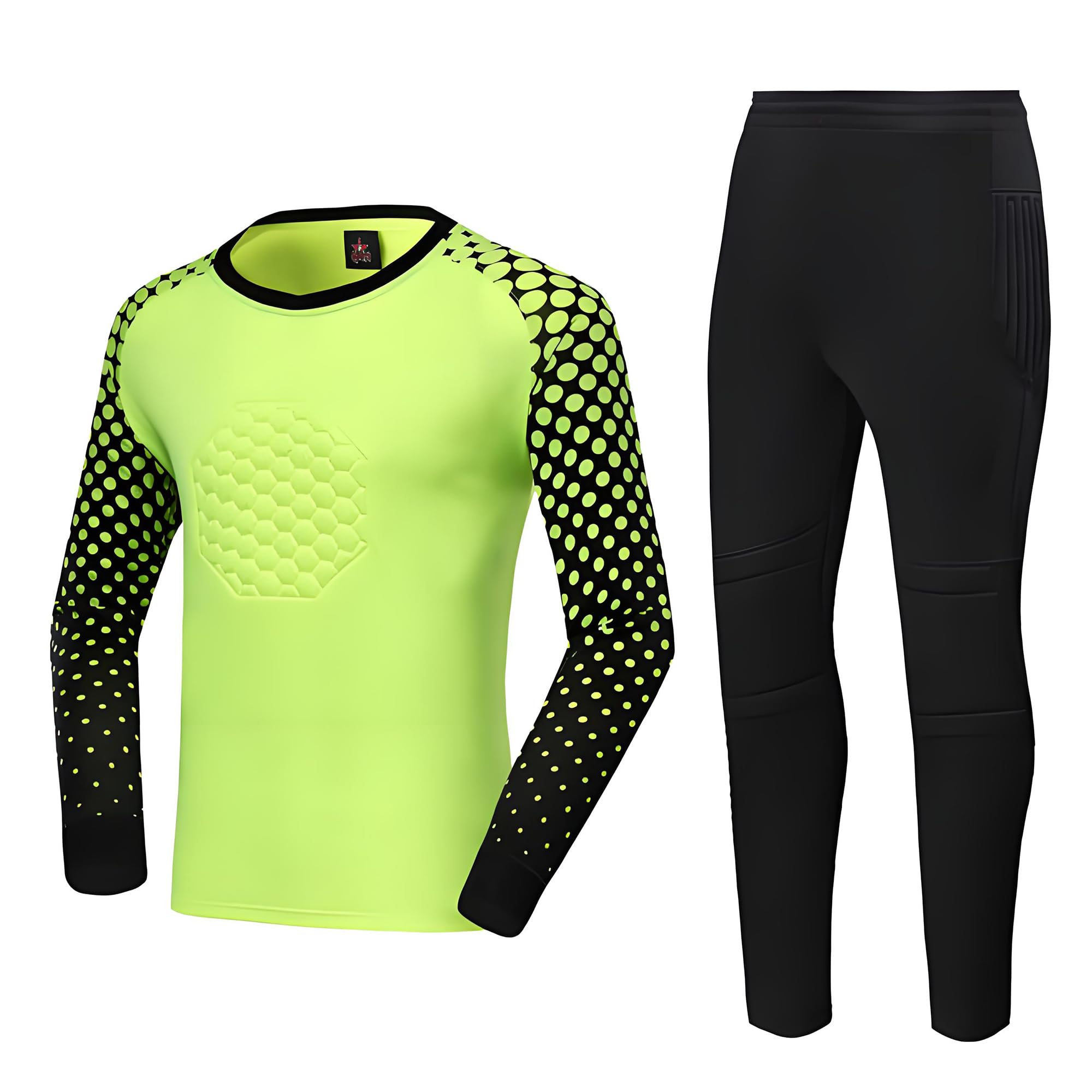 Maillot de portero para niños y adultos, camiseta de portero transpirable, juego de portero de fútbol, equipo de portero con acolchado, entrenamiento de competición, balonmano y portero