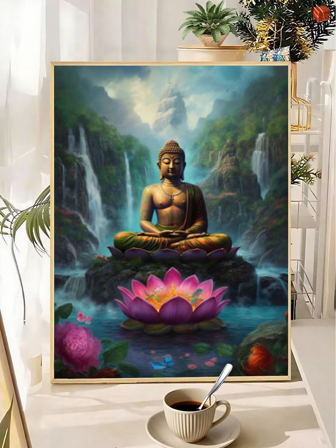 Malarstwo diamentowe dla dorosłych Budda 75 x 100 cm 2025 DIY diamentowe malowanie pełny zestaw jesienny, 5D DIY Rysunki z koralikami do przyklejania, haft krzyżykowy kryształ górski, prezent Q-933T