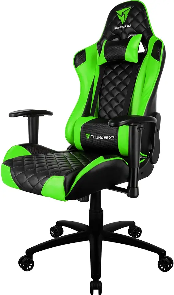 Cadeira Gamer Profissional TGC12 Preta/Verde ThunderX3.