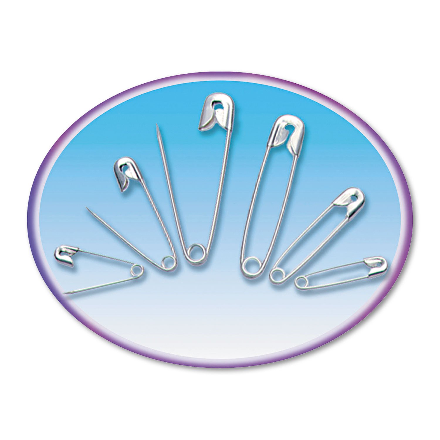Charles Leonard Sicherheitsnadeln, verschiedene Größen, 50/chain-pack (83450)