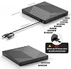 ORIGBELIE External CD DVD Drive Thin CD Recorder USB 3.0 with 4 USB Ports and 2 TF/SD Card Slots Optical Disc Drive for Laptop Mac PC Windows 11/1/8/7 Linux Operating System