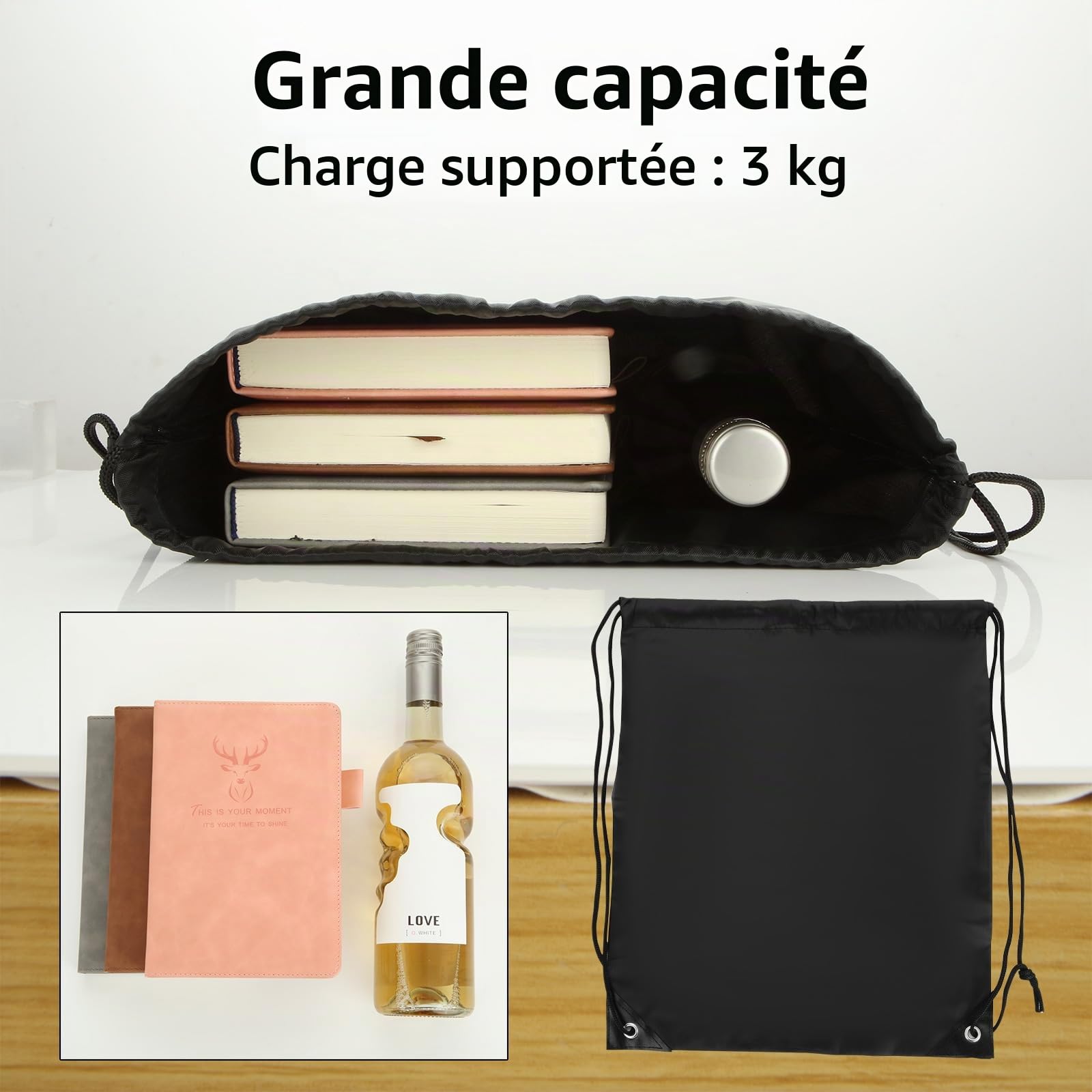 DAJAVE Lot de 20 Sac à dos Sport Gym Sack Sport Gymnastique Natation Sac Cordon de Sport Imperméable Voyage Chaussures école maternelle Adultes et Enfants