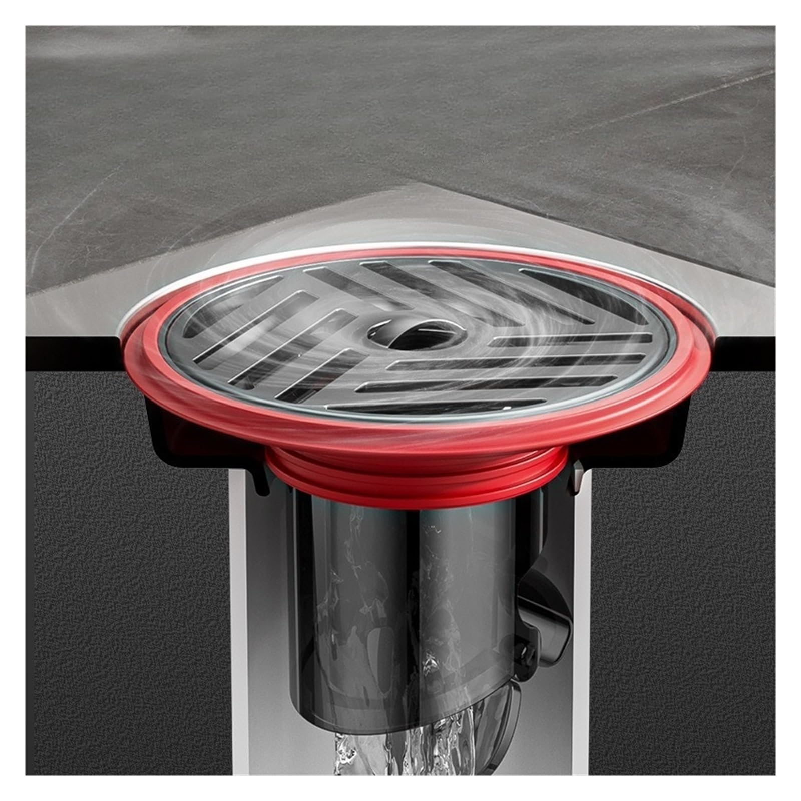 Tappo di scarico universale con strumenti in silicone necessari for una facile installazione, compatibile lavandino del bagno, doccia(Grey-1pc)
