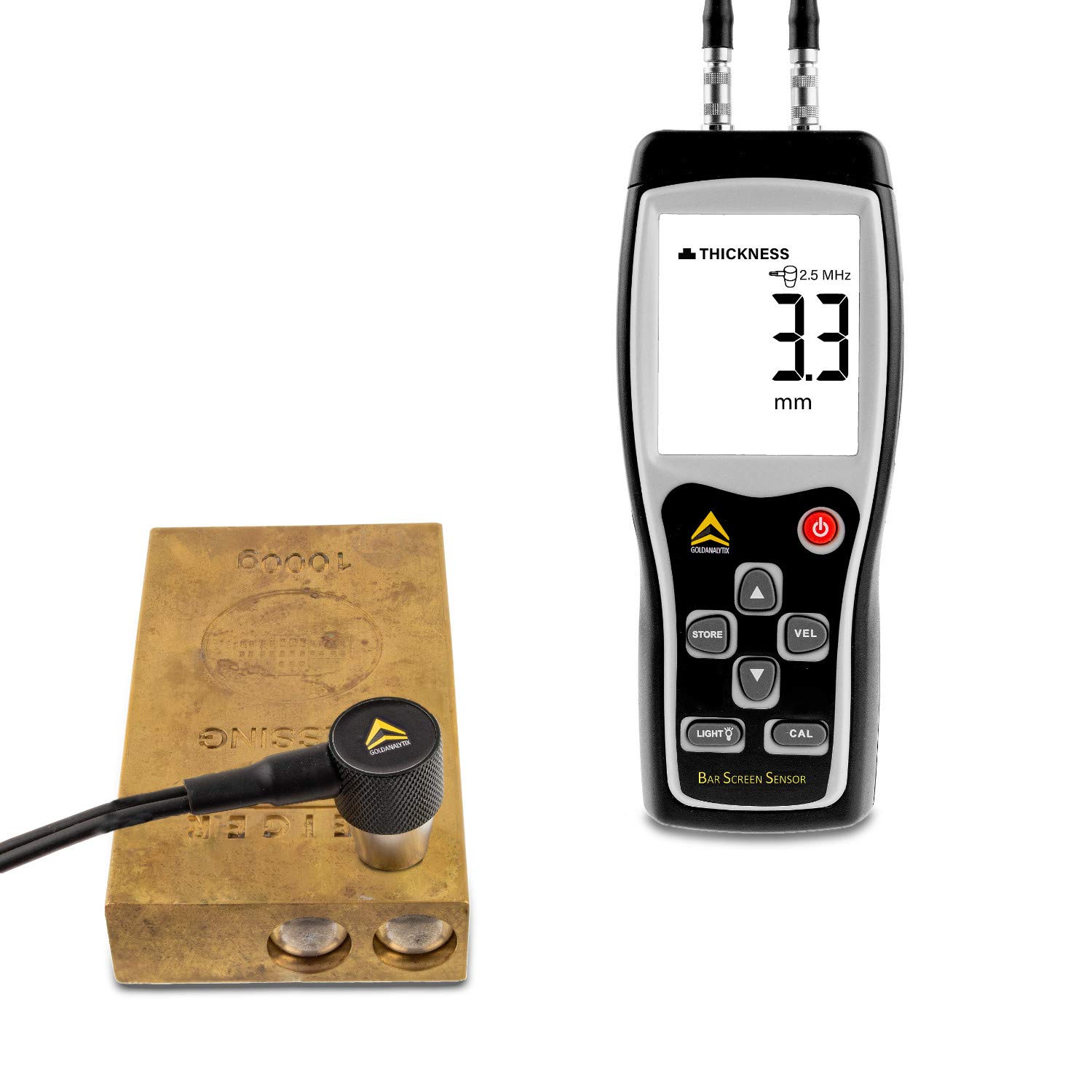 BarScreenSensor – L'appareil à ultrasons pour tester les lingots – Mesures d'épaisseur par ultrasons pour l'authentification de l'or et de l'argent