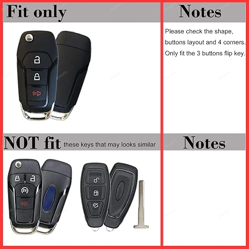 Miniatura 2 de Funda híbrida de 2 capas para llavero de carbono para Ford F150 F250 F350 F450 F550 Explorer Ranger Escape