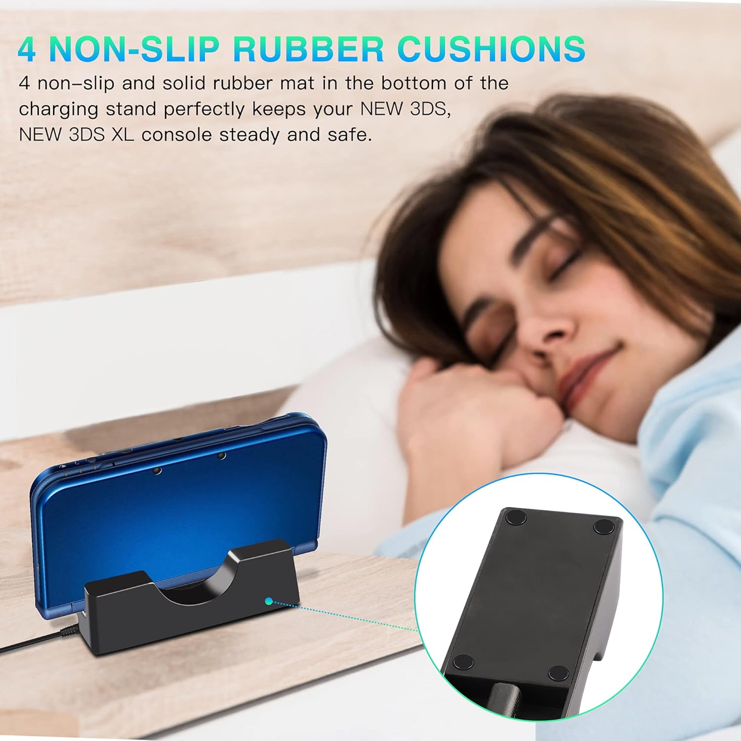 New 3DS Charger Station, Customized USB Charger Dock Only Compatible with Nintendo New 3DS/New 3DS XL with USB Charging Cable