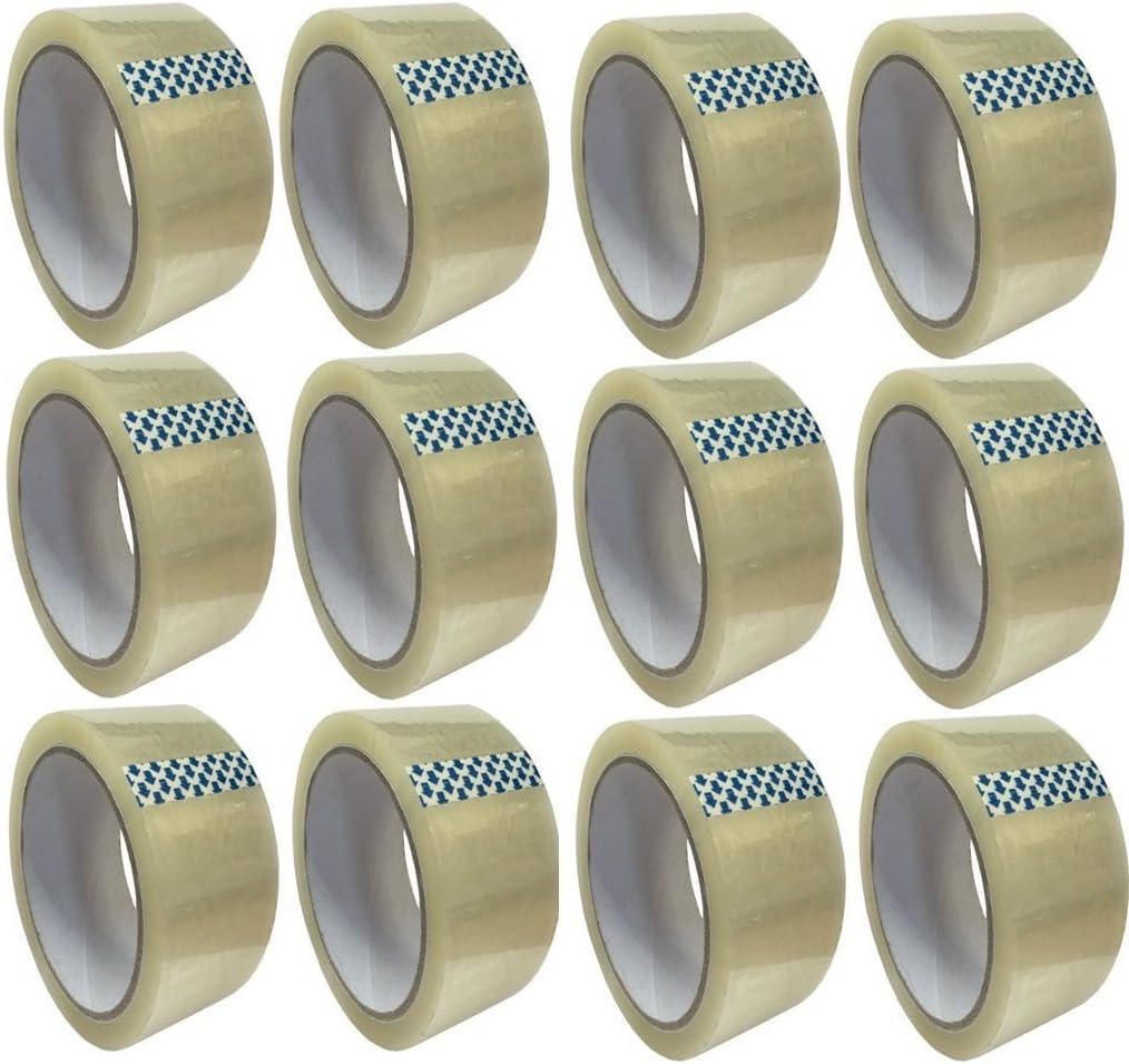 (Pack of 12) Large Rolls Clear Parcel Tape 48mm x 66M Packaging Amazon.co.uk DIY & Tools