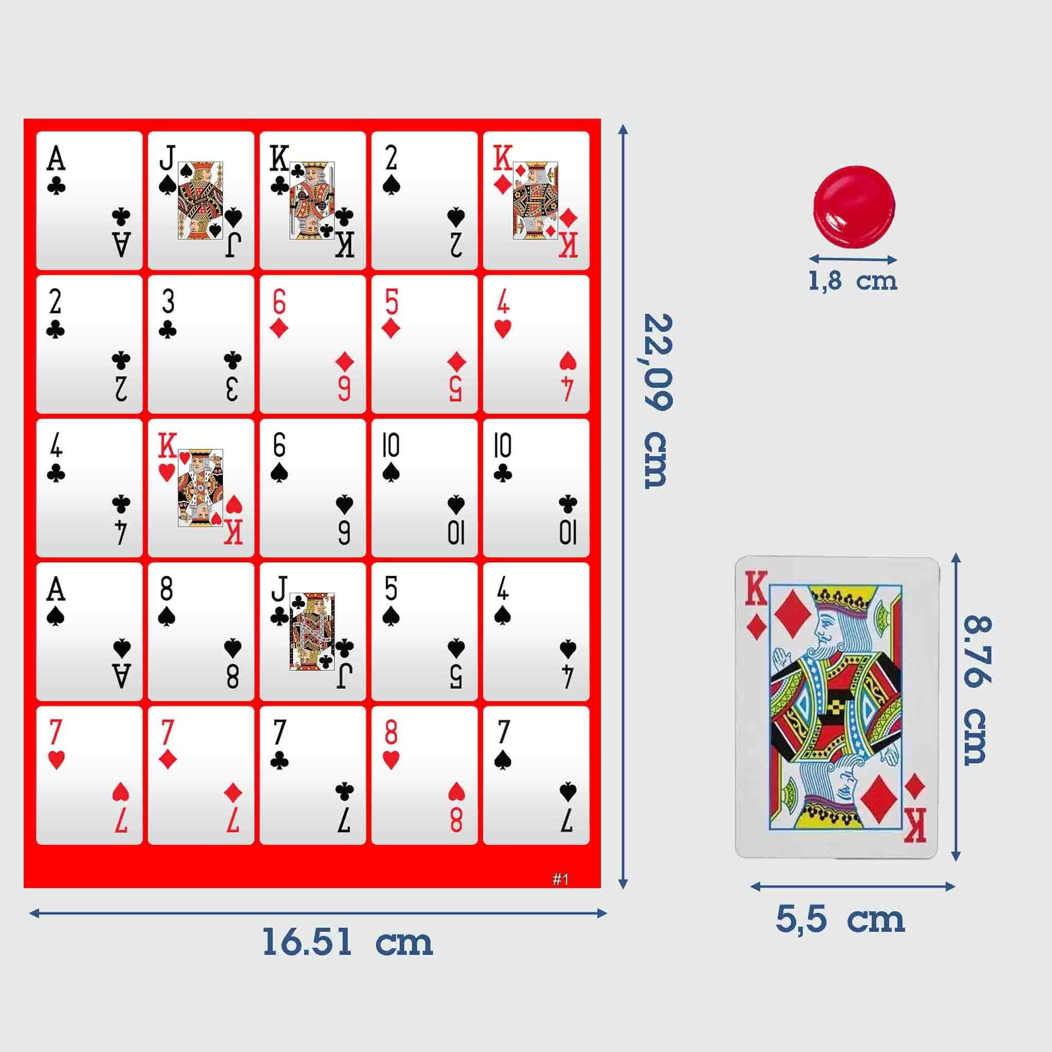 Juego de bingo Pokeno Poker: 48 tablas de doble cara (50 diseños únicos), más de 1000 fichas, 2 barajas de cartas de póquer impermeables. Diversión nocturna de casino familiar