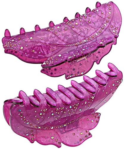 Miniatura 7 de Fashion & Lifestyle Pinza para el cabello de 5 pulgadas para mujeres y niñas, grande, pinza bastante fuerte, pasador antideslizante, agarre hacia