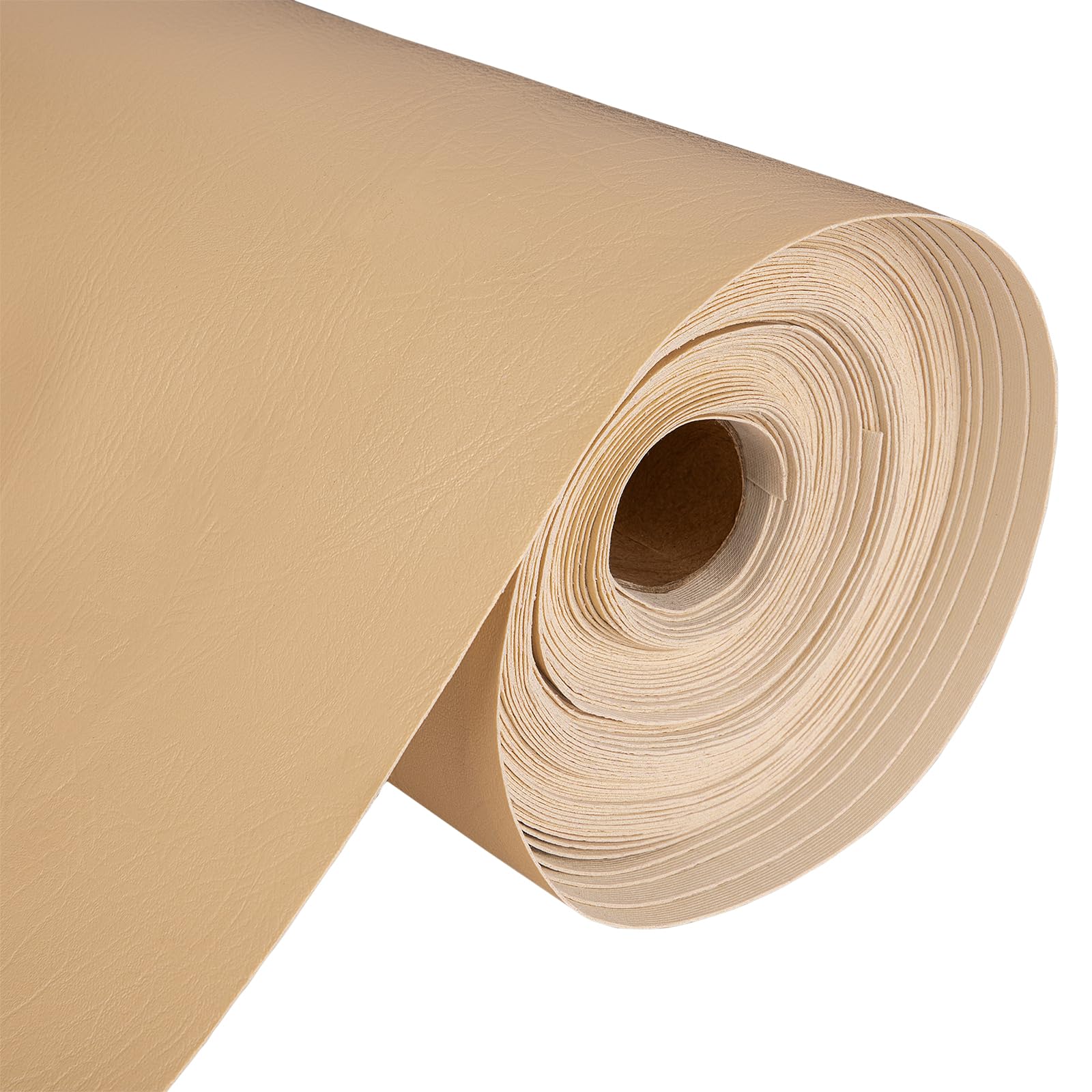DFL Leatherette Vinyl Upholstery Fabric | Fire Retardant FR Faux Leather |Available in A4 and A5 Sheet |Heavy Duty Leathercloth Material of 600 GSM (Cream, A5 Sheet)