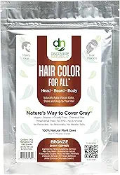 Tintura de cabelo de henna vermelha para todos os kits | 100% tintura de cabelo natural e pó de tintura de barba (cobre brilhante bronze) orgânica, herbal e vegana, química e livre de crueldade
