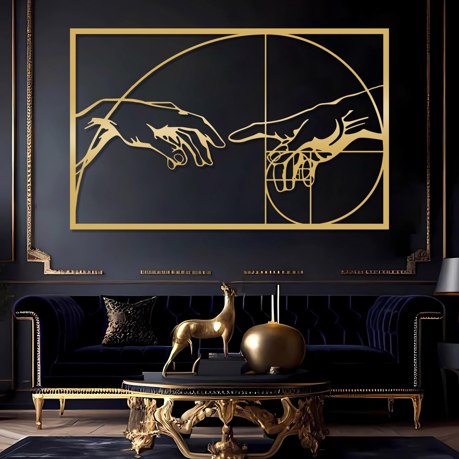 Amazon.com: Creation of Adam Metal Wall Art, Fibonacci Spiral