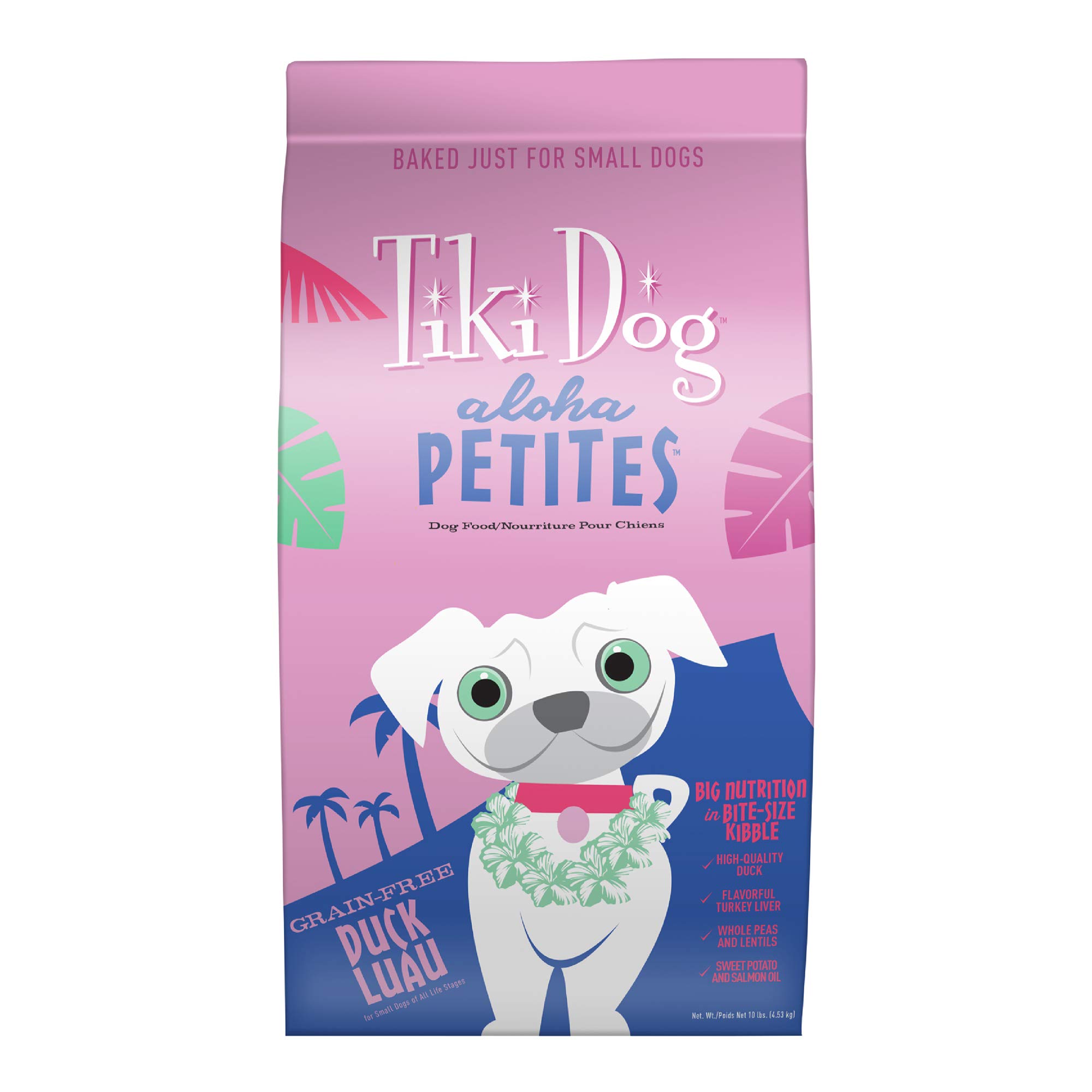Tiki Dog Born Carnivore for Dogs, Savory Duck, Peas & Lentils Recipe, Grain Free Baked Kibble for Maximum Nutrition, For Adult Dogs and All Size Breed Dogs, 10 lbs. Bag