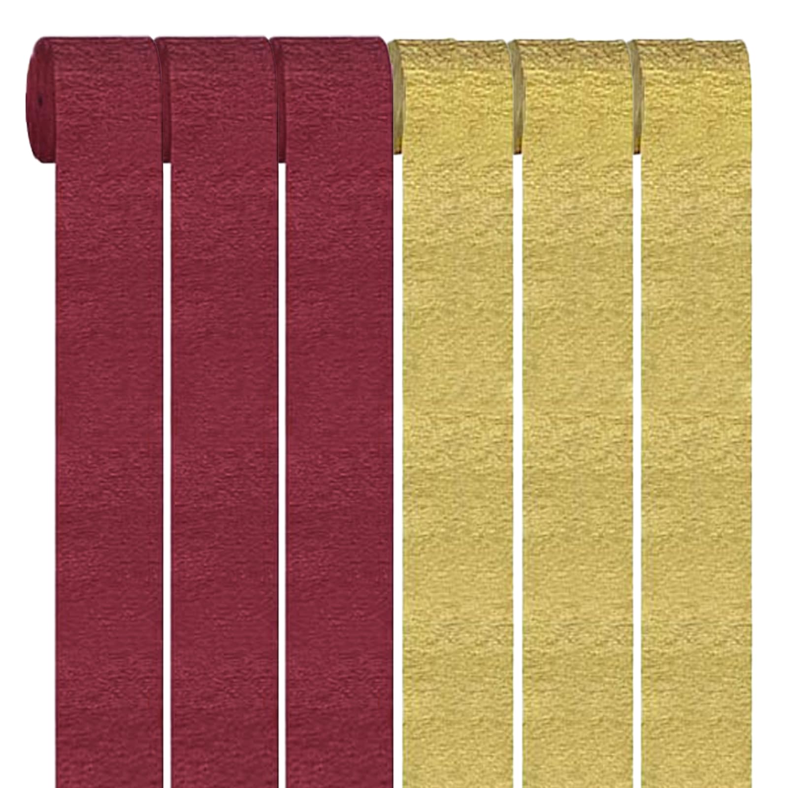 Papier crépon bordeaux et doré ZOOYOO pour guirlande et décoration de fête