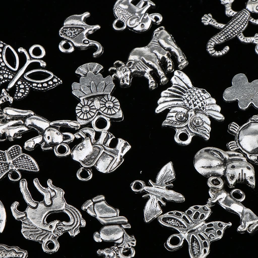 AMSLSIU Versatile Jewelry Findings Featuring Assorted Charms Pendants and Unique Tibetan Designs Jewelry Making Handmade Gift Accessory DIY Craft