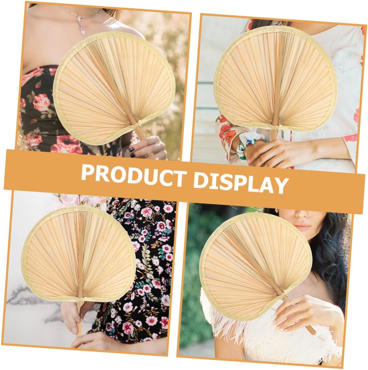 3Pcs Banana Leaf Handheld Fan Traditional Cooling Paddle Set