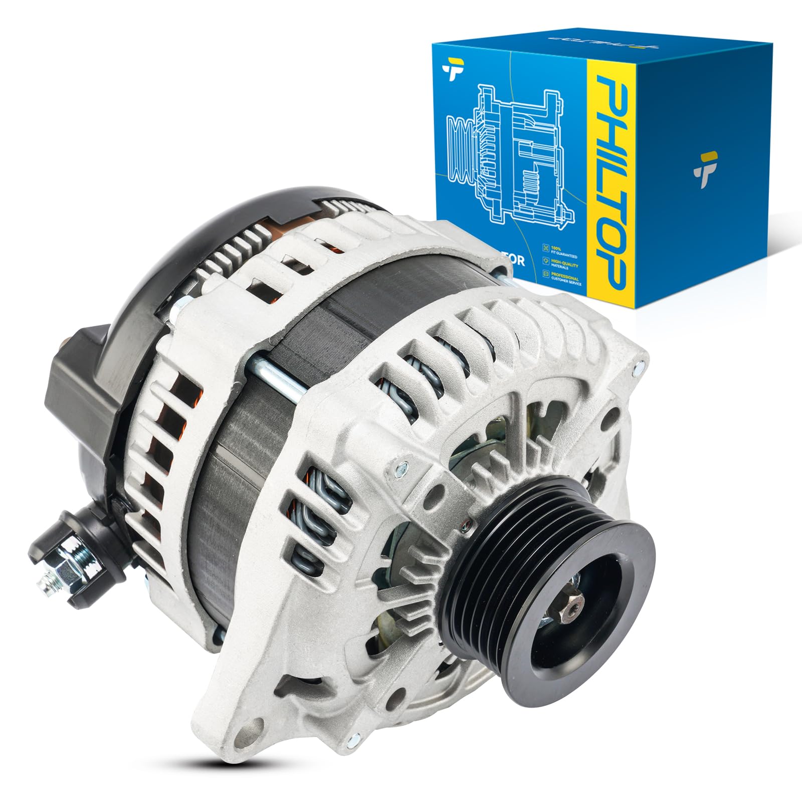 PHILTOP 11532N New Alternator Compatible with 2011-2014 Ford F-150 V8 5.0L