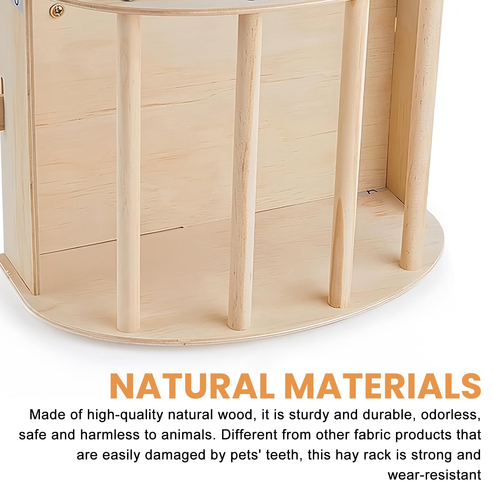 Râtelier à Foin en Bois Naturel pour Cochons d'Inde, Lapins, Hamsters