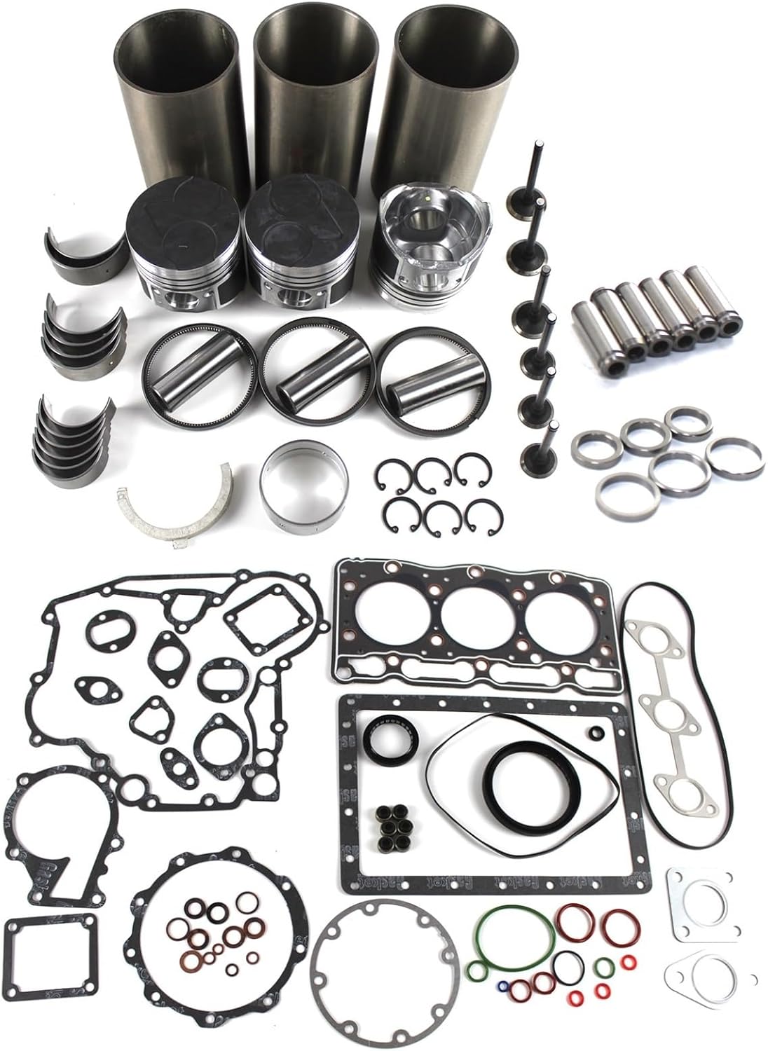 D905 Engine Overhaul Rebuild Kit with Valve Kit for Kubota Engine D905 D905E D905B D905BH D905-IDI Tractor B1700DT BX2200D BX23LB BX22 Engine Repair Aftermaket Parts