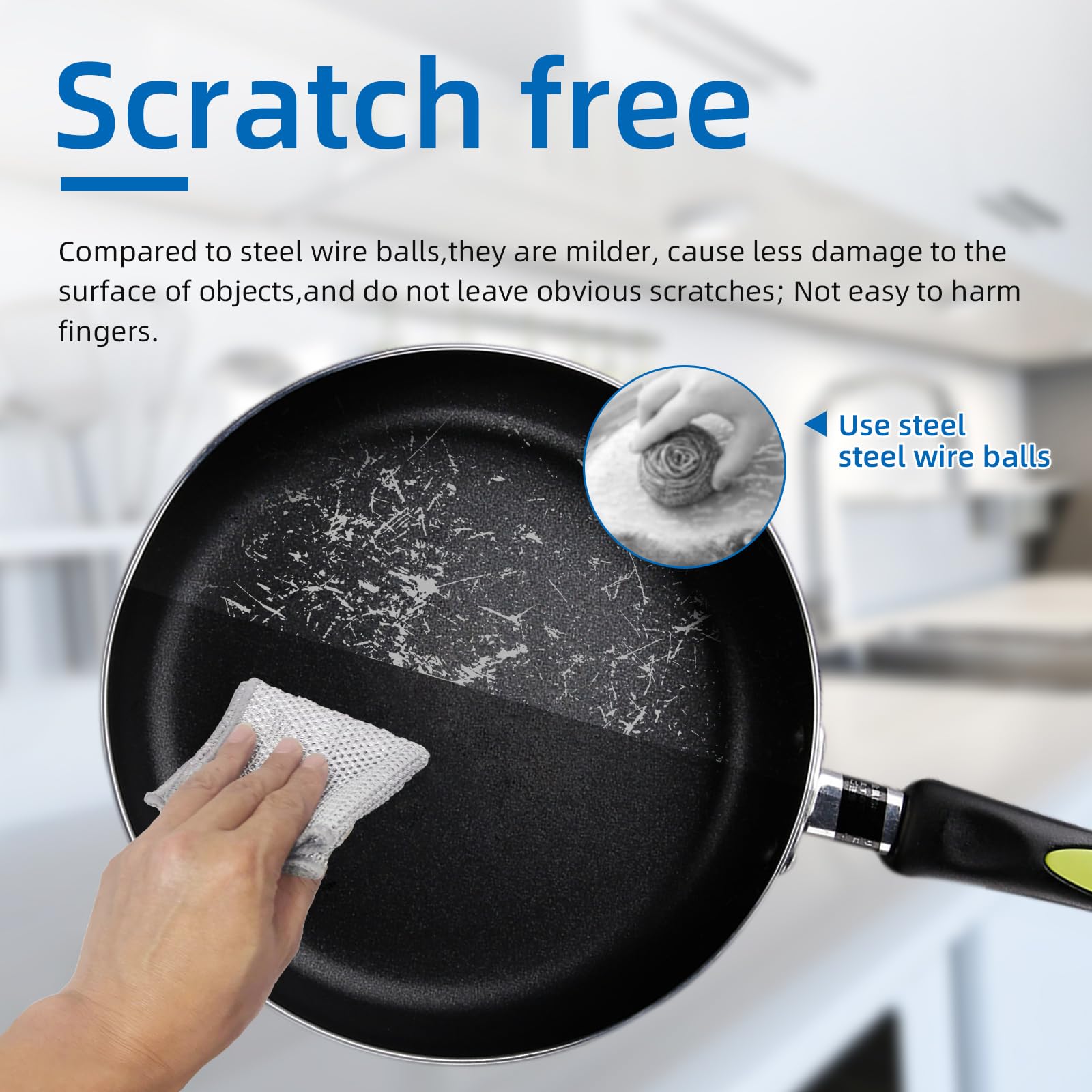 GCNWW 10-Pack Double-Layer Stainless Steel Dish Cloths – Non - View #4