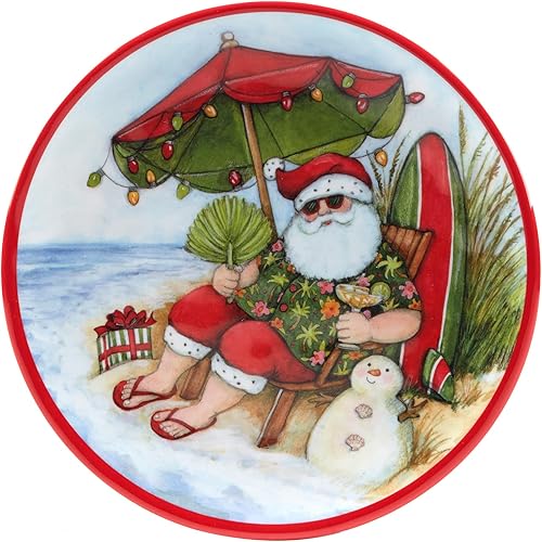 Miniatura 2 de Certified International Santa's Wish - Platos de ensaladapostre de melamina de 9 pulgadas, juego de 6, multicolor, medianos